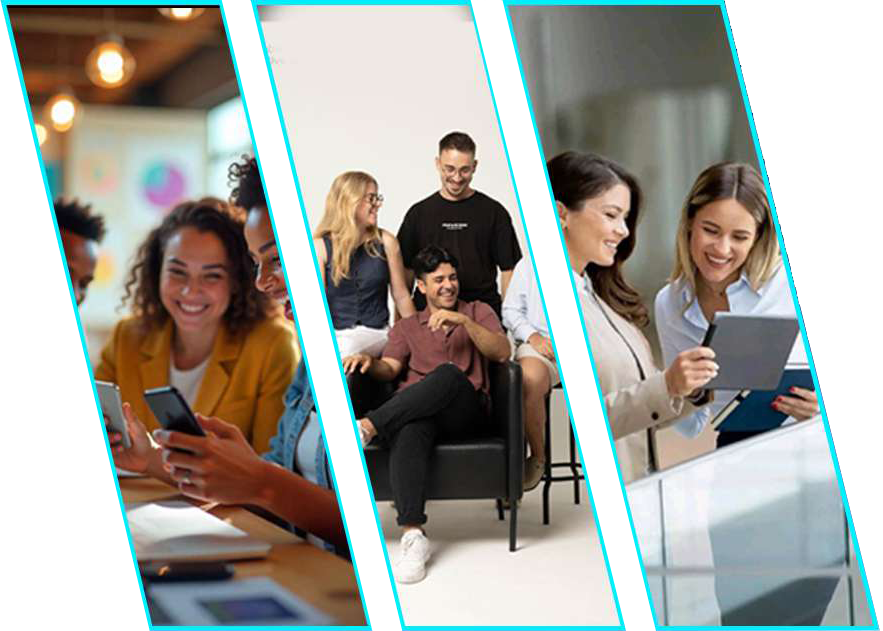 Team collaboration collage
